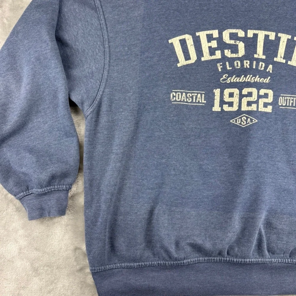 Pacific & Co Destin Florida Sweatshirt XL Blue Coastal Outfitters Unisex Comfy